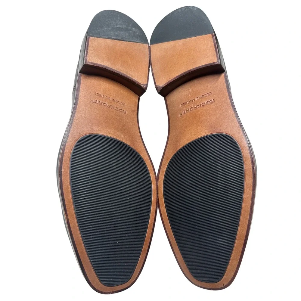 Rockport Reserve Winsford Mens 13 Tan Burnished Leather Cap Toe Oxfords‎ NWT